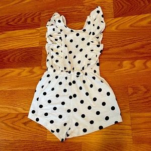 Polka Dot bow back romper